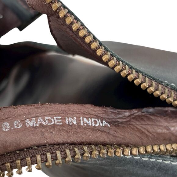 Roan By Bed Stu Women’s Charlie Sandal Size 8.5 Dark Blue Leather Shoes (HF19) - Picture 8 of 11